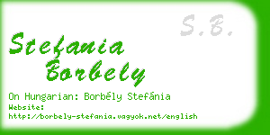stefania borbely business card