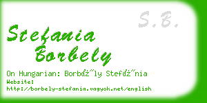 stefania borbely business card